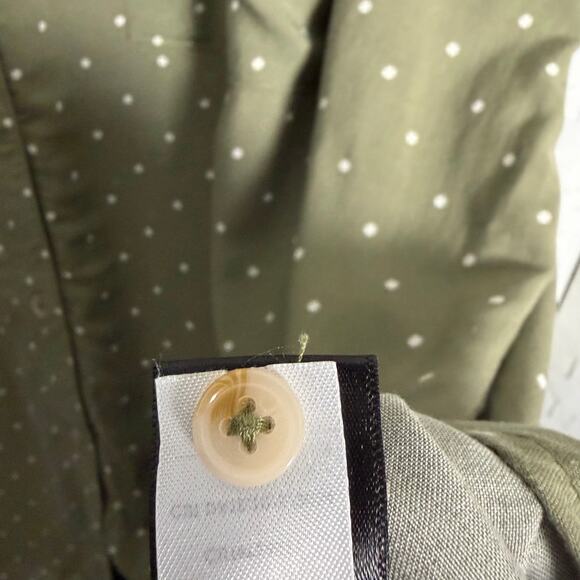 Torrid women’s blouse polkadot green cream feminine romantic soft plus size - Picture 6 of 9